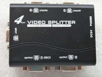 Flashcolor de la 1 la 4 porturi VGA video splitter 1-din-4-250MHz dispozitiv 1920*1440 4 Port Monitor VGA Splitter Adaptor 1x4
