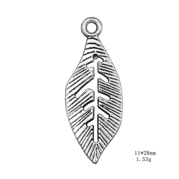 Forma mea de Argint Placat cu Frunze De Copac Farmecul Diy Design de Bijuterii Pentru Colier & Bratara Pandantiv Face 40Pcs