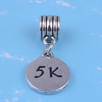 Forma mea Maraton de Funcționare Figura Stick de Dragoste Pentru a Rula 5K Charms Plutitoare Margele se potrivesc Pandora Bratari Bijuterii DIY 10buc