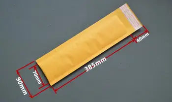 Formă lungă Dimensiune:80*250+40mm Hârtie Kraft Bule de Corespondență Sac Galben de corespondență sac de Poli Bubble Sac Plic Mailer Cu Sac Moale