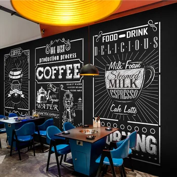 Fotografie 3D tapet Tablă personalizate parte murală Cafe restaurant fast-food, bar petrecere a timpului liber lapte de magazin de ceai tapet mural