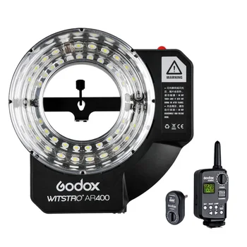Free DHL Godox Witstro AR400 400WS Ring Flash Speedlite Video cu LED-uri de Lumină+ FT-16 Declanșa+ 4500mAH Baterie Li-ion pentru Canon Nikon