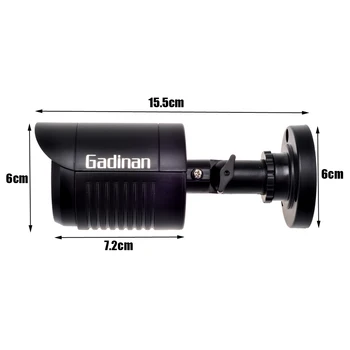 GADINAN Mini Bullet Camera Analog 800TVL 1000TVL Opțional rezistent la apa HD 24buc Led-uri IR, Lentila 3.6 mm de Zi/noapte Securitate ABS Locuințe