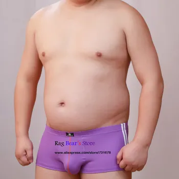 Gay Gheara de Urs Laba Plus Dimensiune Shorts pentru Bărbați Lenjerie de corp Homosexuali Boxeri Conceput Pentru Gay Rosu/Violet/Portocaliu/Albastru L XL XXL
