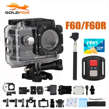 GOLDFOX F60/F60R 4K 30FPS Sport de Acțiune aparat de Fotografiat 170D 1080P 60FPS WIFI Mini Camera 30M Merge Impermeabil Pro Bike Helmet Cam Video