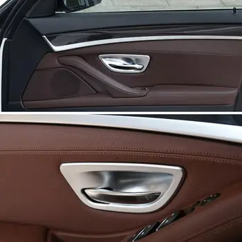 GRĂTAR@FUKA Pentru BMW Seria 5 F10 2011-Nou Interior Crom Mânerul Ușii Capacul Castron Trim x4