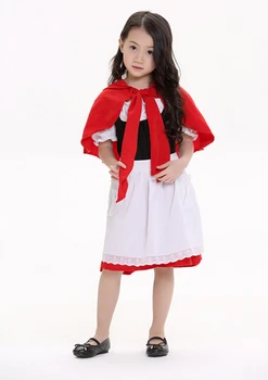 Halloween-joc de rol 105-150cm copil copil scufița Roșie cosplay costum de carnaval petrecere rochie costum+mantie fata uniformă