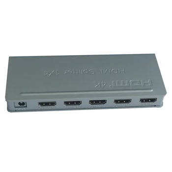 HD 1080p 4 port HDMI Splitter 1X4 cu adaptor HDMI 1.4 audio video comuta Amplificator convertor adaptor suport 3D 4K*2K