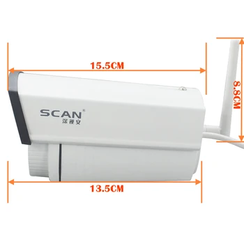 HD 1080P Glonț Alb Camera IP Wifi 2mp Wireless Seurveillance de Securitate în aer liber CMOS Infraroșu Viziune de Noapte ping Fierbinte