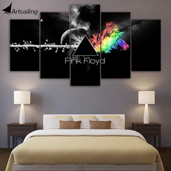 HD tipărite 5 bucată de pânză de artă trupa de muzica rock Pink Floyd Tablouri living decorul camerei postere si printuri transport gratuit ny-6500