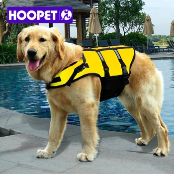 HOOPET Mare Mare Câine vestă de salvare Vestă de Siguranță Surfing, Înot Haine de Vacanta de Vara Oxford ochiurilor de Plasă Respirabil Bulldog