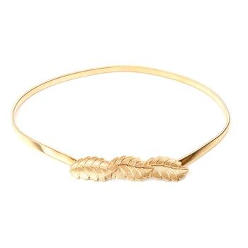 Hot de moda de Aur elastic subțire de sex feminin centura Frunze de metal talie lanț pentru femei îmbrăcăminte 2018 femei curele cinto feminino couro J026