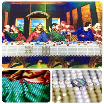 Huacan,în Formă Specială,Diamant Broderie Pictura,Cina cea de taină,Religioase,5D Diamant Mozaic,cruciulițe,de Vacanță,Cadou,Decor de Perete