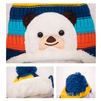 Iarna pentru copii pălărie Urs drăguț pinguin nou-născut hatWarmer Croșetat Tricotate Capace pentru Sugari Fete Baieti Copii