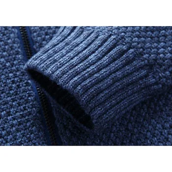 Iarna termice pulover îmbrăcăminte exterioară pentru bărbați 2018 nou curent de maree bărbat solid de culoare personalizate cu fermoar cardigan pulover moda