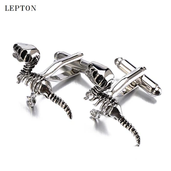 Inapt Metal Animal Butoni Pentru Barbati Tricou Mansete Manșetă link-uri de Brand Real Vânzări de Culoare Argintie Dinozauri Butoni Relojes gemelos