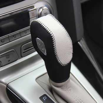 Incalzite Piele naturala butonul de schimbare capac Pentru Ford Focus KUGA 2012 anul mașină capacul schimbătorului de viteze cutie de viteze buton de capac