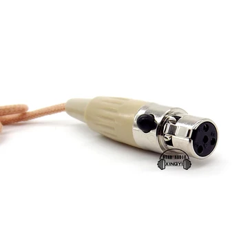 Invizibil Mini XLR 4 Pini TA4F Dublă Cu suport pentru Căști Microfon Headworn Cap-Montat Mike Pentru Shure Wireless Transmitator Bodypack