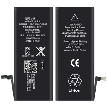 ISUN originale de calitate 0 ciclu de baterie mobil pentru baterie iPhone 4S 1430mAh 3.7 V baterie înlocuire