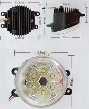 Iulie Rege 18W 6500K 6LEDs LED Lumini de Zi cu LED-uri Lampă de Ceață caz pentru Toyota Land Cruiser Prado 2010~PE, peste 1260LM/pc