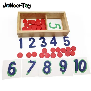JaheerToy Contoare și Numberals 1-10 Digital Cunoaștere Montessori Jucărie de Învățământ Jucarii din Lemn pentru Copii 3-4-5-6 Ani