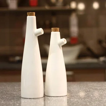 Japonia Stil zakka copac ceramică în formă de depozitare sticle borcane cu capac de sticla de sos de oțet, ulei de măsline sticla 2 buc/set mare+mic