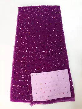 JY165801 Nou Cu Margele de Înaltă calitate din Africa voile tul plasă de dantela pentru femei rochie,Nigerian ghipura net dantela tesatura 5a/lot