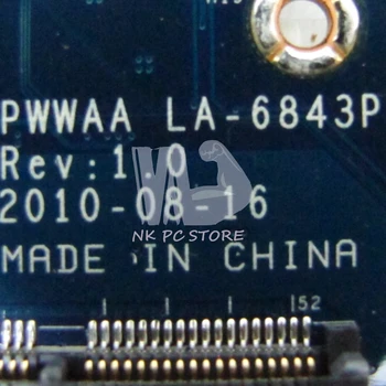 K000111550 Placa de baza Pentru Toshiba Satellite C660 A660 A665 Laptop placa de baza PWWAA LA-6843P Socket s1 Gratuit CPU DDR3