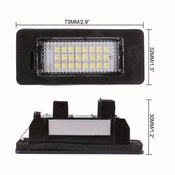 KAHANE 2x LED-uri Auto de Înmatriculare Lampă de Lumină 24 SMD Alb Eroare Gratuit Pentru BMW E39 E60 E61 E90 E91 M3, M5, X5 X6