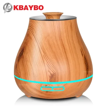 KBAYBO Aroma de Ulei Esential Difuzor cu Ultrasunete Umidificator de Aer cu Cereale Lemn electric Lumini LED difuzor de arome pentru casa