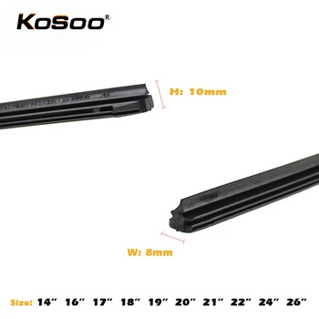 KOSOO 100buc/Lot Auto Vehicul Introduce Benzi de Cauciuc lamela (Refill)8mm 14