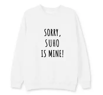 Kpop exo rău exo este al meu nume membru de imprimare o subțire gât tricoul fanii unisex susținere pulover hoodies toamna primavara