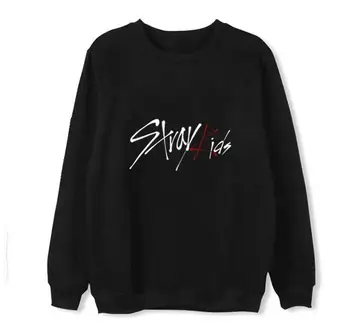 Kpop straykids același nume membru de imprimare negru/alb subțire tricou pentru fanii unisex o gât pulover hoodies primavara toamna