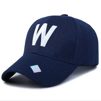 KUYOMENS Spălate Denim Snapback Pălării de Vară, de Toamnă Litera W Bărbați Femei Șapcă de Baseball Golf Cremă Beisbol Casquette Hochei Capace