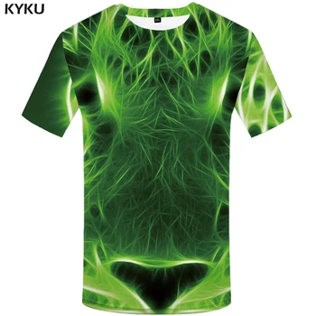 KYKU Tigru tricou Doi Plus Dimensiune Pădure Haine tricouri Tricou tricou Barbati 3d Hip hop Slim Nou
