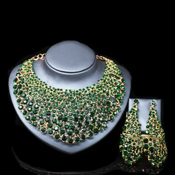 LAN PALATUL moda colier de mireasa mariage nigerian colier și cercei pentru petrecerea de aur set india bijuterii transport gratuit