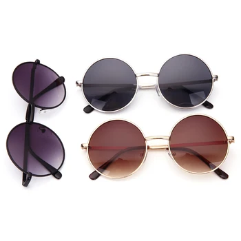 Laura Zână 2016 Femei Vintage Monofazate de Culoare ochelari de Soare Rotund de Cupru Cadru UV400 Ochelari de Soare Oculo de Sol Feminino
