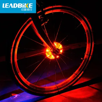Leadbike roata de Bicicleta Ciclism Hub-uri de Lumină de Biciclete Față/Coada de Lumină Led-uri Roată cu frână Lumină de Avertizare Impermeabil Biciclete flash, Accesorii