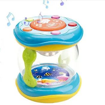 LED-uri de Muzică de educație Timpurie de Învățare pentru Copii de Dezvoltare Sunătoare Amuzant pentru Copii Jucării pentru Sugari Mini Magic Parte Bate Toba