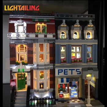LIGHTAILING Lumină Led-uri Kit Pentru Creator Magazin de animale de Companie Supermarket Bloc Model de Lumină Set Compatibil Cu 10218 Și 15009
