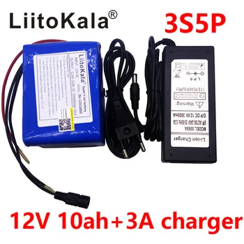 LiitoKala Grande e O placido DE 12 V, 10Ah 18650 placa DE protecao da bateria DE litio da bateria DE litio 12.6 V 10, 000 m