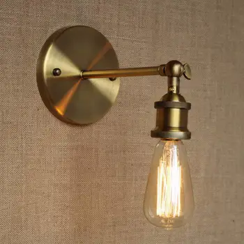 LOFT lampa reducere de iluminat de epocă de aur de metal lampă de perete/stil industrial regla lampa de perete pentru camera de Baie Vanitatea Lumini