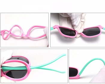 LongKeeper Flexibil Copii ochelari de Soare Polarizat Siguranță pentru copii Ochelari de Soare UV400 Eyewears Cadou Pentru Copii Sugari Copil Cu Caz