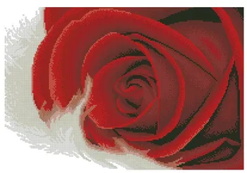 Lucru manual,DIY cruciulițe,Seturi Pentru Broderie seturi,14CT&16CT&18CT,trandafir Rosu