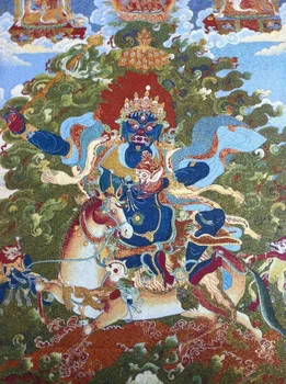 Lumina aurie, Tibet și Nepal kuan Yin thangka exorcizare pace și bogăție/2