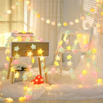 Lumini de crăciun AC 220V 1.5 M Romantic de Basm Star LED-uri Cortina Șir de Iluminat Ghirlanda de Lumina Pentru Vacanță, Petrecere de Nunta de Decorare