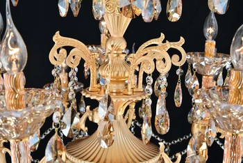 Mare de Cristal de Aur Iluminat Candelabru Mare de Cristal Lustru de iluminat Candelabru de Cristal pentru Hotel Proiectului MD2117