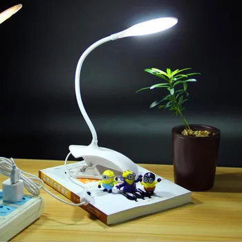 Marmenkina 3w Lampa de Birou LED Masă Lampă de Lectură Flexional Sta Clip Lampa de Birou Fashion Noutate Cadou pentru Elev Alb