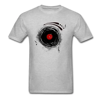 Masculi de Top T-Shirt Pop Art Design Tricou Pentru Bărbați discuri de Vinil Retro, Grunge DJ Arta Tricou La Vanzare Colegiul de Muzică Tricouri