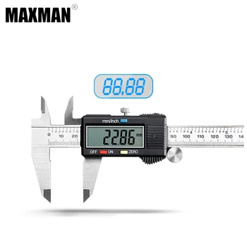 MAXMAN 0-300mm Instrument de Măsurare din Oțel Inoxidabil Șubler Digital Șubler cu Vernier Gauge Micrometru Paquimetro Messschieber